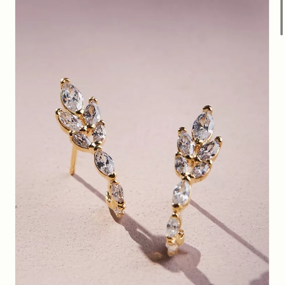 NWT leafy float post earrings